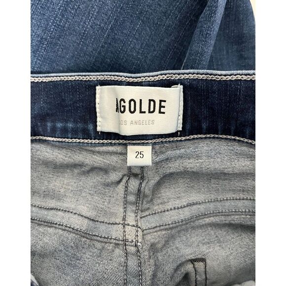 Agolde Women's Sophie High Rise Cropped Jeans Size 25 Skinny Stretch Raw Hem - Picture 4 of 10